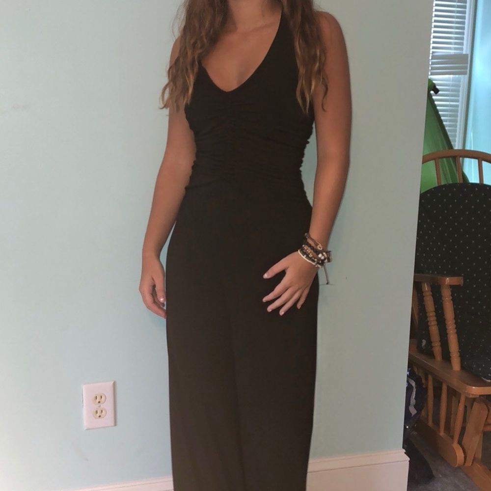 Alyn Paige Long Black Jumpsuit